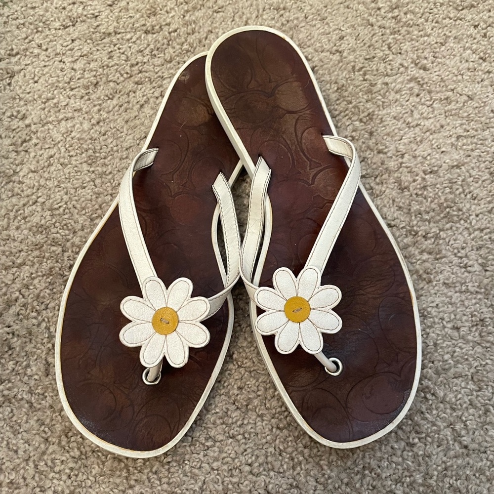Coach Daisy Leather Sandals/Flip Flops